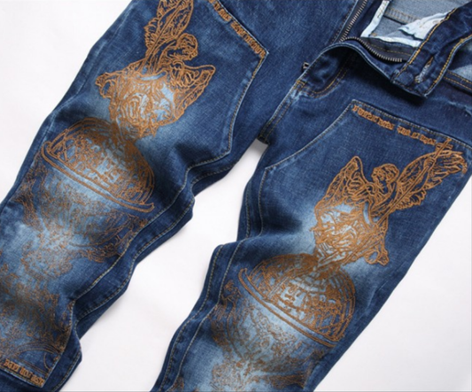 JOYE MEN EMBROIDERY JEANS