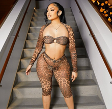 Load image into Gallery viewer, JOYE LEOPARD SHEER PANTS SET
