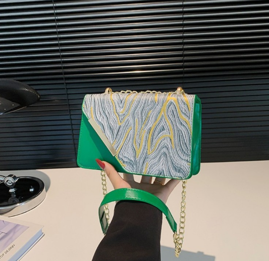 JOYE COLORBLOCK CHAIN SHOULDER BAG