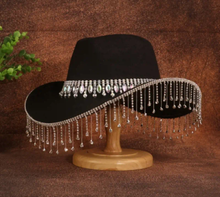 Load image into Gallery viewer, JOYE RHINESTONE FEDORA HAT
