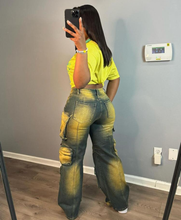 Load image into Gallery viewer, JOYE CONTRAST CARGO JEANS
