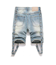 Load image into Gallery viewer, JOYE MEN WASHED CARGO DENIM SHORTS
