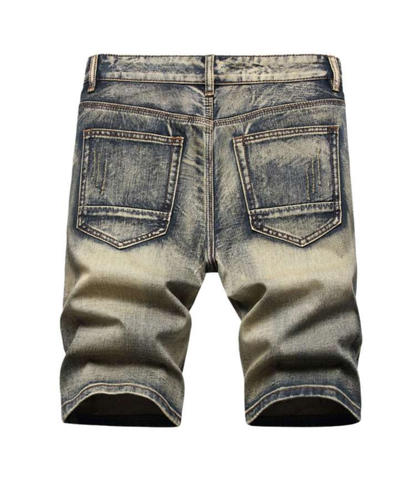 JOYE MEN RIPPED DENIM SHORTS