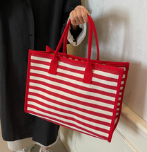 Load image into Gallery viewer, JOYE STRIPED TOTE BAG
