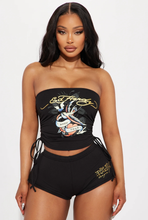 Load image into Gallery viewer, JOYE DRAWSTRING CROPPED TUBE SHORTS SET
