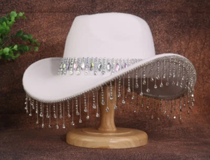 JOYE RHINESTONE FEDORA HAT