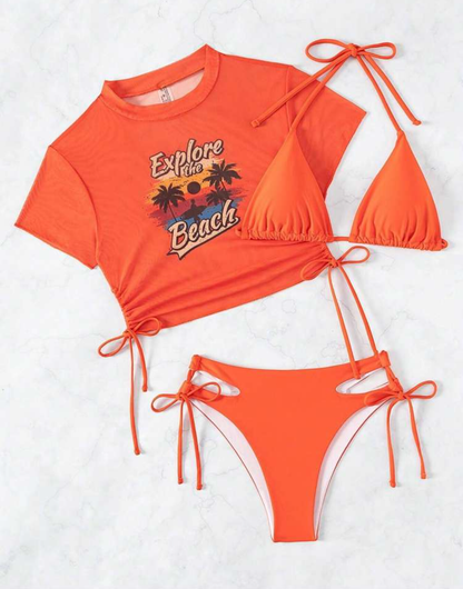 JOYE GRAPHIC 3 PIECE BIKINI SET