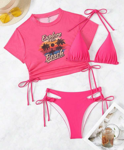 JOYE GRAPHIC 3 PIECE BIKINI SET