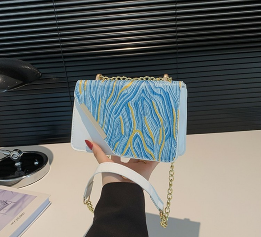 JOYE COLORBLOCK CHAIN SHOULDER BAG