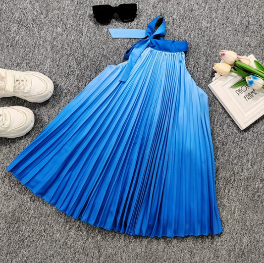 JOYE GRADIENT PLEATED DRESS