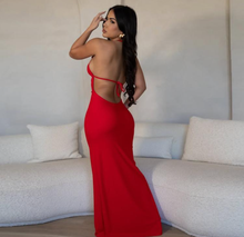 Load image into Gallery viewer, JOYE VNECK BACKLESS MAXI DRESS
