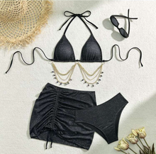 Load image into Gallery viewer, JOYE BACKLESS HALTER BIKINI SET
