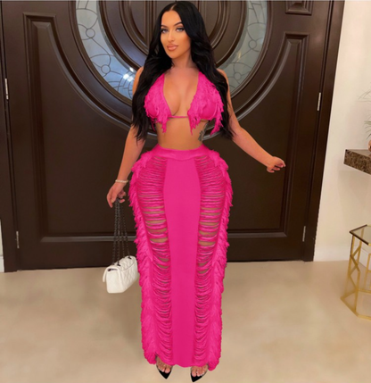 JOYE TASSEL SKIRT SET