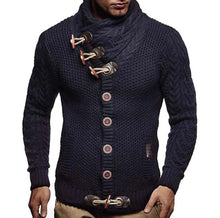 Load image into Gallery viewer, MEN CARDIGAN TURTLENECK SWEATER
