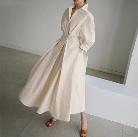 LONG CASUAL SHIRT DRESS