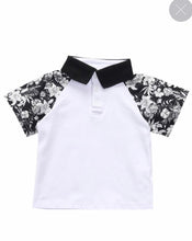 Load image into Gallery viewer, BOY WHITE &amp; BLACK POLO TSHIRT
