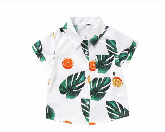 LEAF PRINT HAWAII SHIRT