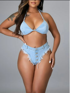 JOYE DENIM BIKINI SET