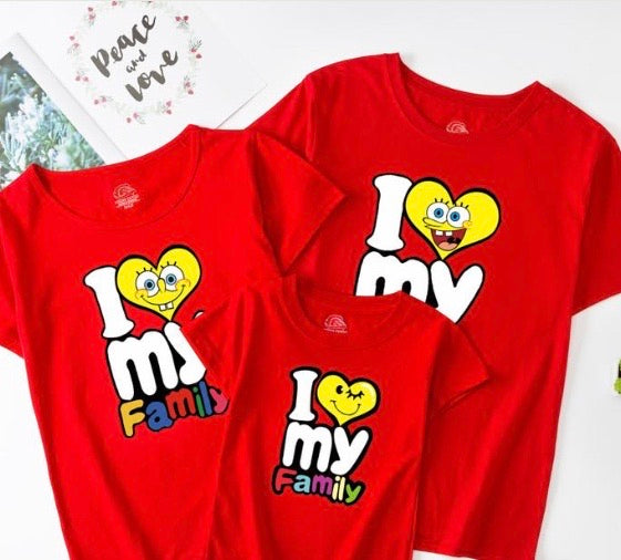 CARTOON DESIGN TSHIRTS FOR WHOLE FAMILY