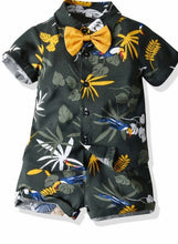 Load image into Gallery viewer, 2 PIECE TODDLER BOY HAWAIK BOW TIE SHIRT &amp; SHORTS BEACHWEAR SET
