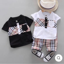 Load image into Gallery viewer, 2 PIECE PLAID TSHIRT &amp; SHORT TODDLER BOYS
