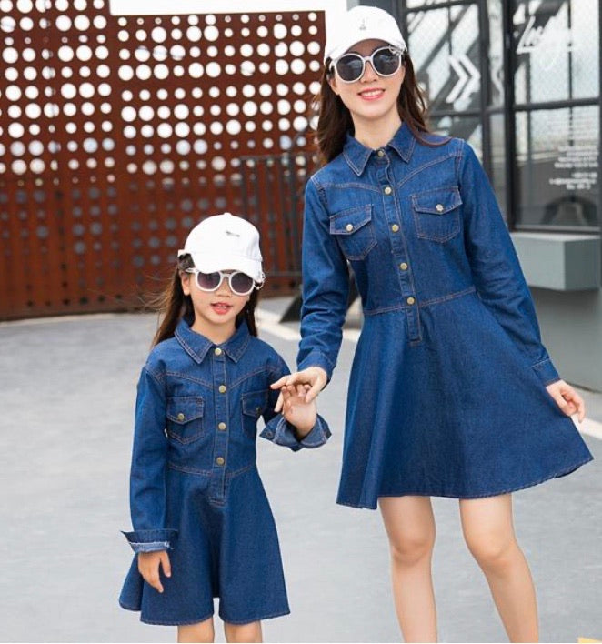 MOMMY & ME MATCHING DENIM DRESS