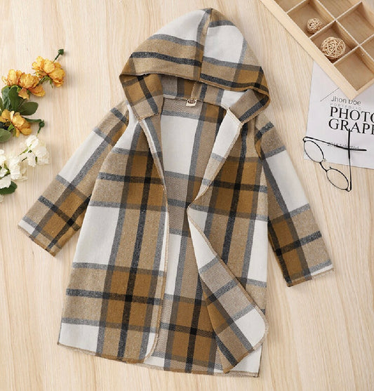 PRINT HOODED LONG SLEEVE JACKET