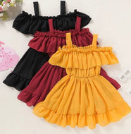 RUFFLE HALTER DRESS