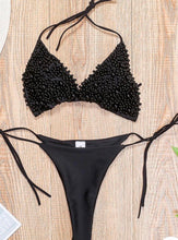 Load image into Gallery viewer, SPAGHETTI STRAP BEADED BIKINI SET
