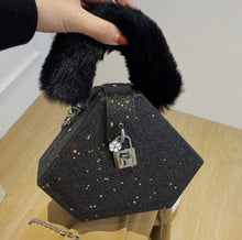 Load image into Gallery viewer, SEQUIN PLUSH HANDLE PURSE
