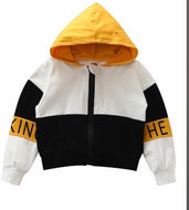 BOY COLOR BLOCKING HOODED JACKET