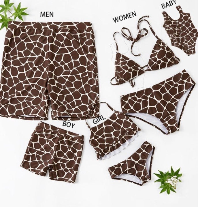 FAMILY & ME LEOPARD PRINT FAMILY SWIMWEAR