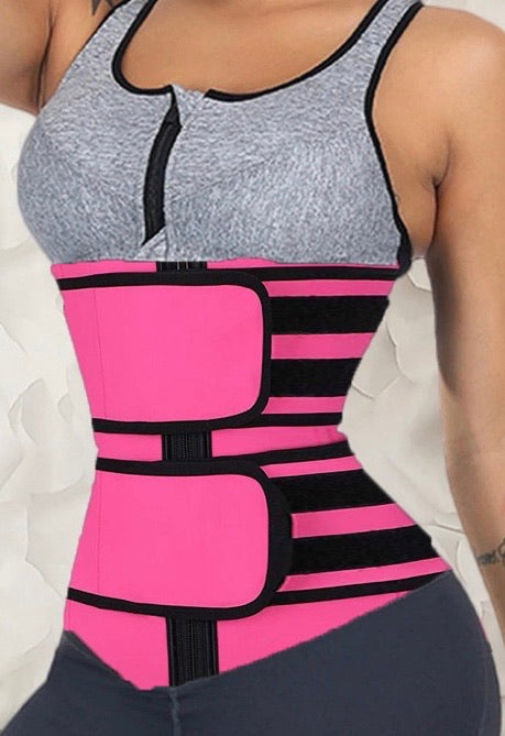 SOLID WAIST TRAINER CORSET SWEAT BELT TUMMY