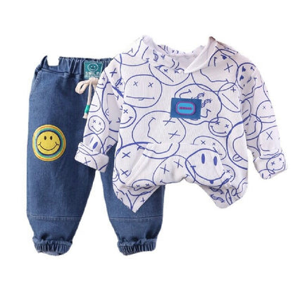 BABY BOYS SWEATSHIRT W HOODIE PANTS