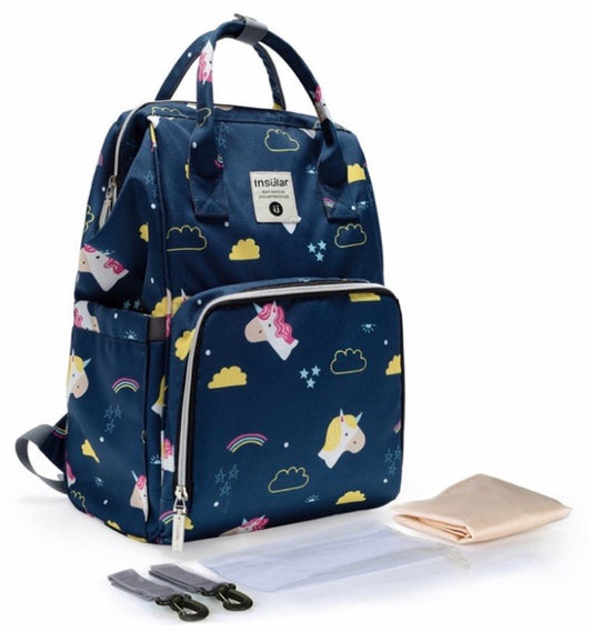 MOMMY MULTI-FUNCTION PRINTED BACKPACK