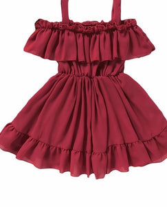 RUFFLE HALTER DRESS