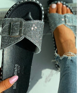 GLITTER BUCKLED SANDALS