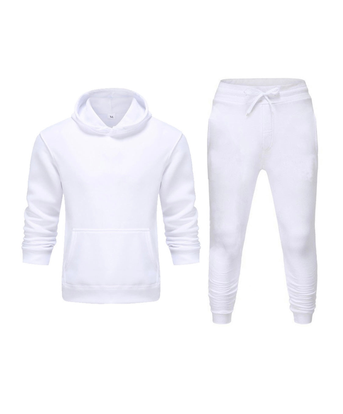 MEN SOLID HOODIE SET