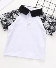 Load image into Gallery viewer, BOY WHITE &amp; BLACK POLO TSHIRT
