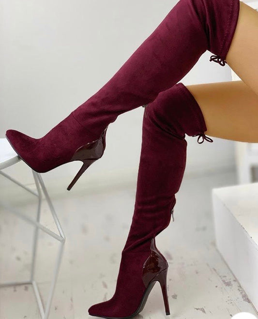 POINTED TOE OVER THE KNEE BOOTS