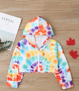 GIRL TIE-DYE ZIP JACKET