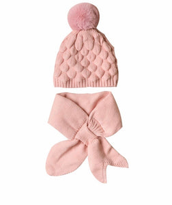 2 PIECE BABY KNIT BEANIE & SCARF