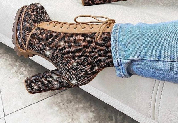 LEOPARD ANKLE BOOTS