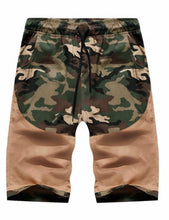 Load image into Gallery viewer, CAMO SPLICED PRINTED CASUAL SHORTS
