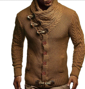 MEN CARDIGAN TURTLENECK SWEATER