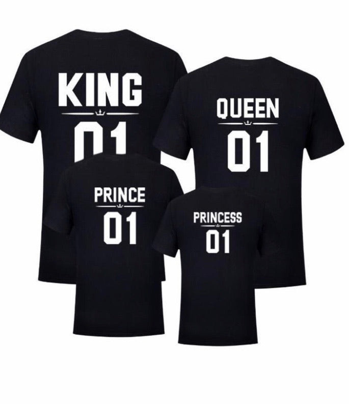 KING QUEEN PRINCESS PRINCE FAMILY TSHIRTS