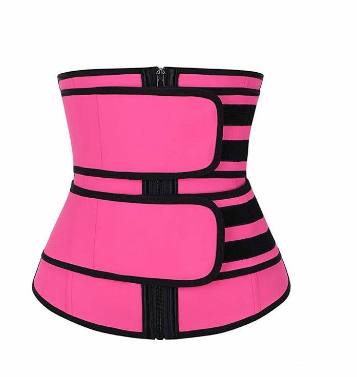 SOLID WAIST TRAINER CORSET SWEAT BELT TUMMY