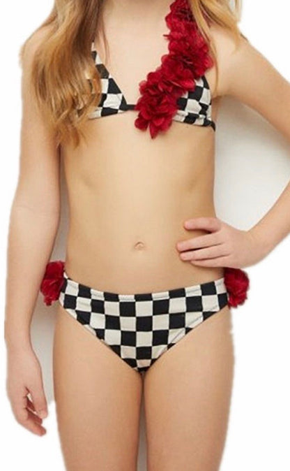 MOMMY & ME RUFFLE FRONT TWO PIECE SWIMWEAR