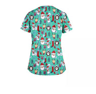 PRINT SCRUB TOP