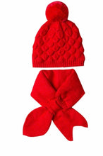 Load image into Gallery viewer, 2 PIECE BABY KNIT BEANIE &amp; SCARF
